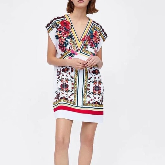 NEW ZARA Printed Tunic Dress - Picture 2 of 8